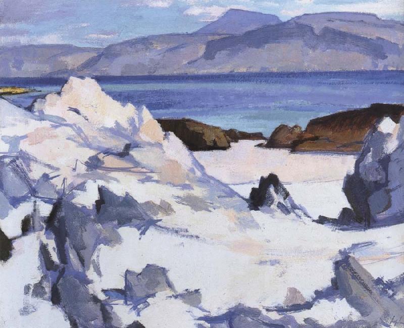 Samuel John Peploe Green Sea,Iona Sweden oil painting art